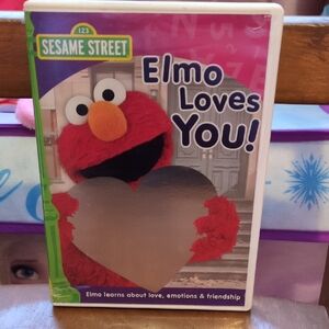 Sesame Street Elmo Loves You DVD - Red and Pink Cover